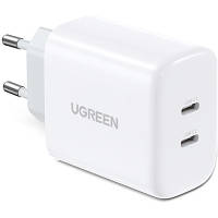 Зарядний пристрій Ugreen 2xUSB 40 W PD (2xType-C) PD CD243 White (10343) ha