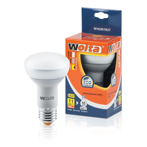 Лампа енергозберігаюча Wolta 10Y63R11E27 рефлектор теплий 11Вт (55Вт)