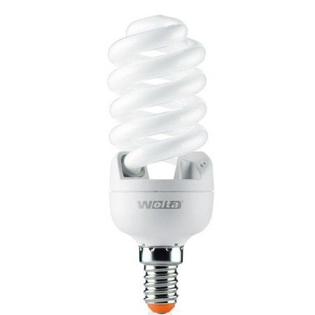 Лампа енергозберігаюча Wolta 10YFSP9E14 теплий спіраль 9Вт (45Вт)