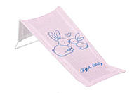 Лежак для купания детей с рисунком "Зайчики" (светло-розовый) KR-026-104 TEGA