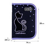 Пенал без наповнення Kite Catsline K24-621-3, 1 відділення, 1 відворот, фото 2