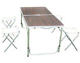 Стіл розкладний для пікніка зі стільцями 120х60х70см, фото 6