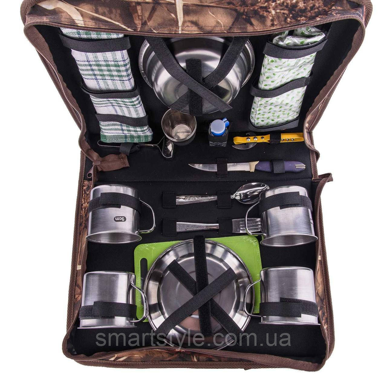 Набір посуду на 4 персони туристичний для пікніка, фото 1