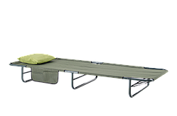 Розкладачка ліжко складане з подушкою й бічною кишенею