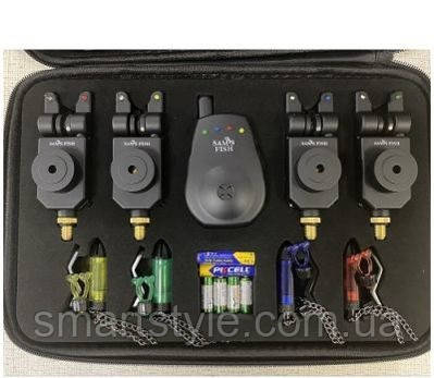 Набір сигналізаторів з пейджером і свінгерами в кейсі 8+1 SAMS FISH, фото 1