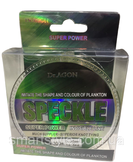 Волосінь 3D камуфляжна хамелеон 300 метрів 0.30 мм 12.6 кг Dr.AGON, фото 1