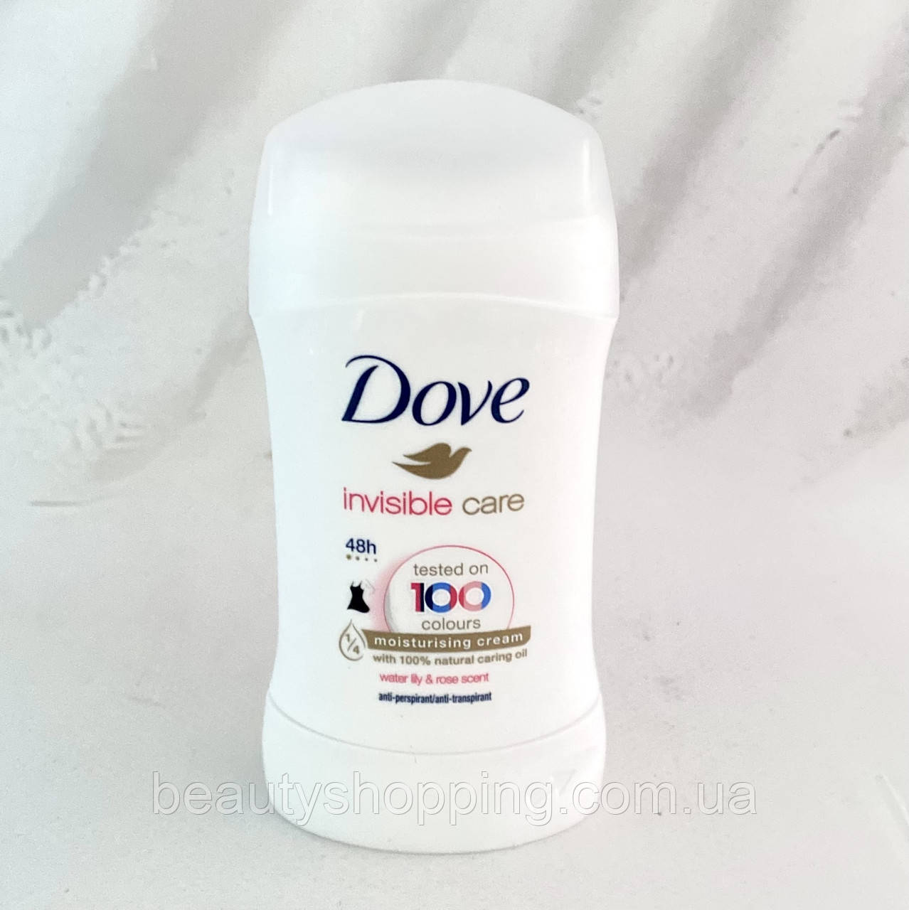 Dove Invisible Care water lily&rose scent Невидимий догляд твердий антиперспірант