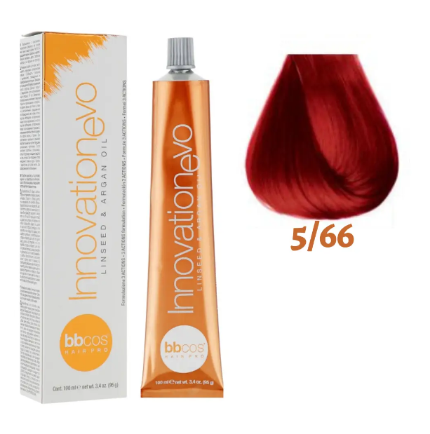 Крем-фарба для волосся BBCos Innovation Evo №5/66 RP Chestnut Light Red 100 мл