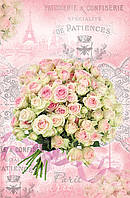 Пакет для подарунка великий вертикальний "Букет троянд" 25х37 см