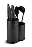 Набір ножів з нержавіючої сталі і кухонні аксесуари Edenberg 9 предметів з підставкою, фото 6