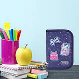 Пенал без наповнення Kite Pixel Love K24-622-5, 1 відділення, 2 відвороти, фото 7