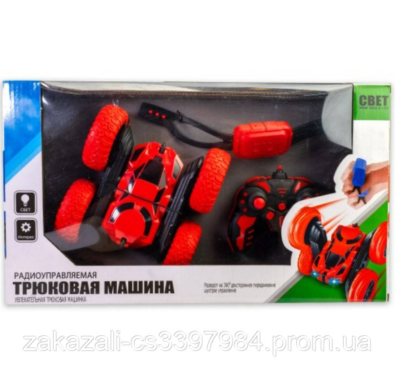 Дитяча машинка перекрут на пульті радіокерування | Машина Всюдихід на акумуляторній батареї, червоний колір, фото 1