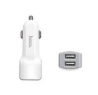Адаптер HOCO CAR USB DOUBLE Z 23 (белый)