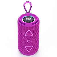 Bluetooth-колонка TG656, с подсветкой функцией speakerphone, радио, purple