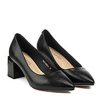 Туфли женские черные кожаные классические Marigo 34 40