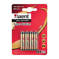 Батарейки AXENT АА LR6 1,5V 4 шт (лужні) Axent 5556-A