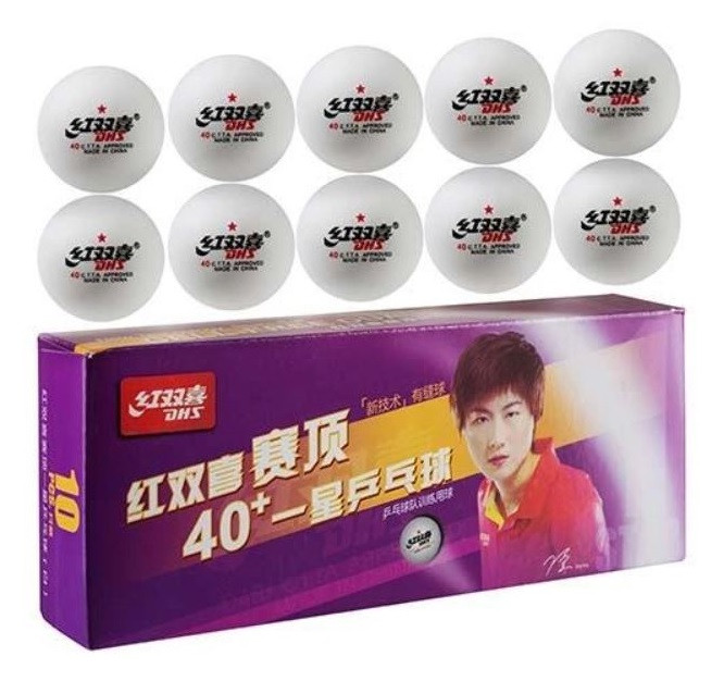М'ячі для настільного тенісу (пінг-понгу) DHS 1*, 40+ mm, (10 шт.)