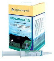 Бромас 1Д, шприц 10 мл, 12 шт. лікування маститу бактеріально-етіології в корів, що лактують