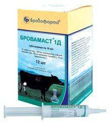Бромас 1Д, шприц 10 мл, 12 шт. — лікування маститу бактеріально-етіології в корів, що лактують