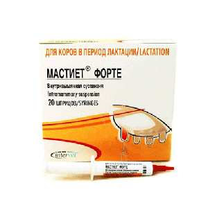 Мастіет форте (Mastijet® Forte) 1 шприц-тюбік (8 г) — для лікування маститу в корів у період лактації (Інтервет)   