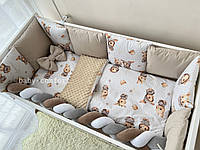 Комплект постельного белья Baby Comfort Fluffy Зайчики бежевый 7 элементов dl