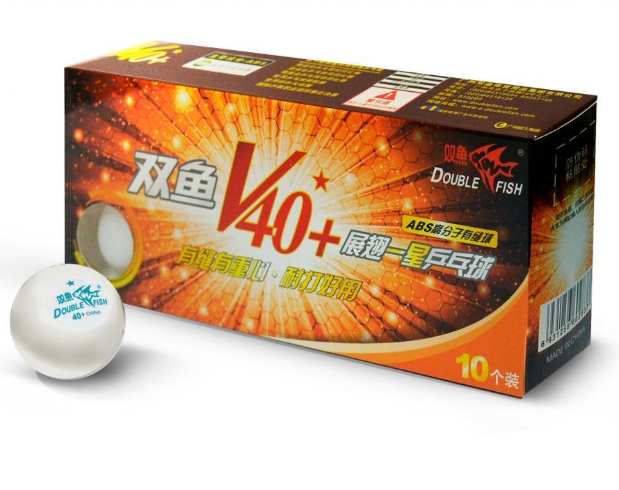 М'ячі для настільного тенісу (пінг-понгу) Double Fish 1*, 40+ mm, (10 шт.)