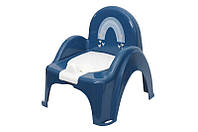 Горшок-стульчик детский с музыкальной шкатулкой "METEO" (темно-синий) PO-078-164 TEGA