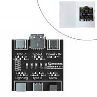 Плата тестер для проверки дата кабелей MicroUSB Type-C Lighting, Mechanic DT3 ha
