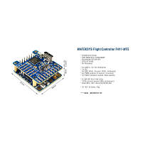 Полетный контроллер (FC) MATEKSYS F411-WTE (F411-WTE/HP024.0093) ha