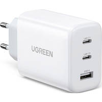 Зарядний пристрій Ugreen 3xUSB 65 W (2xType-C+USB QC3.0) Fast Charger White CD275 (90496) ha