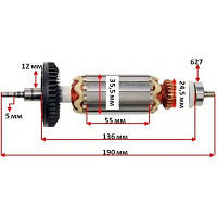 Якорь болгарки Makita 9565CVL/ 9565CLR оригинал 515238-9