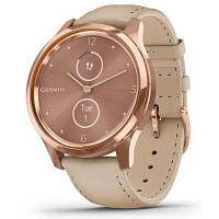 Смарт-часы Garmin vivomove Luxe, RoseGold, Light Sand, Leather (010-02241-21) ha