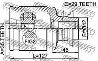 ШРУС HONDA PILOT / HONDA MDX (YD) / ACURA MDX (YD2) / HONDA CROSSTOUR 2000-2007 г.