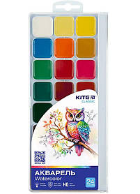 Акварель Kite Classic  24 цв., б/к, пластик