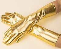 Перчатки длинные (золото) стрейч