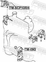 Опора двигателя / КПП TOYOTA YARIS (_P1_) 1999-2005 г.