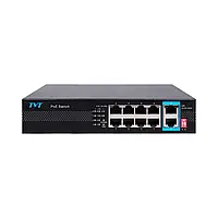 PoE-комутатор 10-портовий TVT TD-B2208S1-PGU з 8 портами PoE (77-00383)