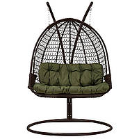 Кресло-кокон подвійне Home Rest Everest коричневий/хакі (23090)