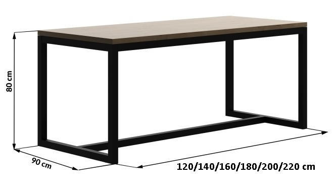 Обеденный стол в стиле LOFT (NS-1151) LD, код: 6671004 - фото 3 - id-p2188869366