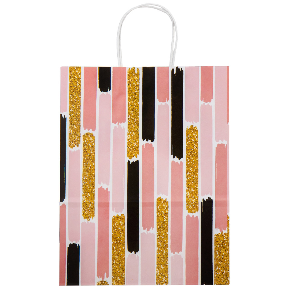 Подарунковий пакет "Золоті фігури", 25,5*33 см ELISEY, фото 1