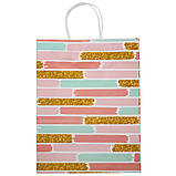 Подарунковий пакет "Золоті фігури", 25,5*33 см ELISEY, фото 4