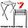 Стіл розкладний 90 х 60 см Folding Table_01 Сірий туристичний для пікніка з 2 стільцями у валізі, фото 8