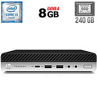 Неттоп HP ProDesk 600 G3 Mini USFF/ Core i3-6100T/ 8 GB RAM/ 240 GB SSD/ HD 530