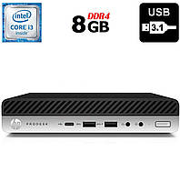 Неттоп HP ProDesk 600 G3 Mini USFF/ Core i3-6100T/ 8 GB RAM/ no HDD/ HD 530