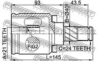 ШРУС NISSAN SUNNY (N16) / NISSAN ALMERA (N16) / NISSAN BLUEBIRD SYLPHY (G10, N16) 2000-2014 г.