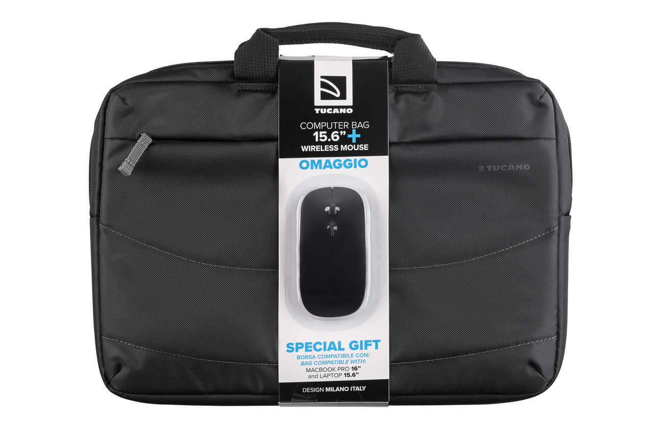 Tucano Сумка Idea 15.6", чорна + бездротова миша, фото 1