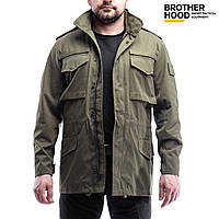 Куртка тактична Brotherhood M65 олива демісезонна з пропиткою