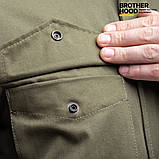 Куртка тактична Brotherhood M65 хакі олива демісезонна з пропиткою, фото 6
