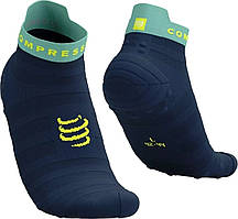 Надлегкі бігові шкарпетки Compressport Pro Racing Socks V4.0 Ultralight Run Low, Blues/Shell Blue, T4 (45-48)