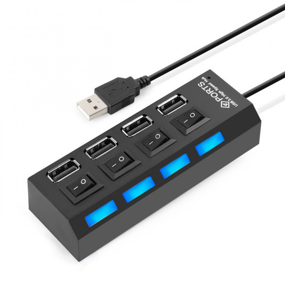 USB HUB — Power Button ; USB 2.0 To 4 USB, фото 1